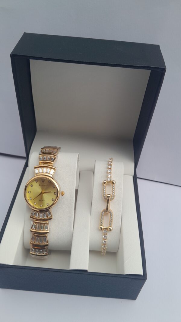 Golden Radiance Ladies 2-in-1 Jewelry Set