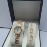 Radiant Elegance Gold Ladies 2-in-1 Jewelry Set