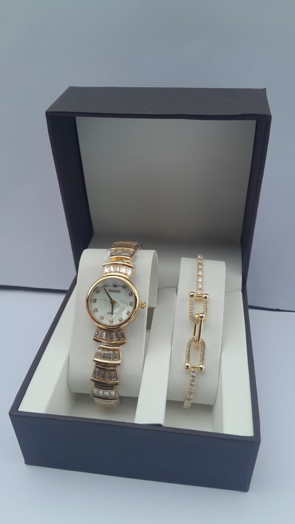 Radiant Elegance Gold Ladies 2-in-1 Jewelry Set