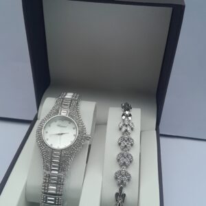 Luminous Grace Silver Ladies 2-in-1 Jewelry Set