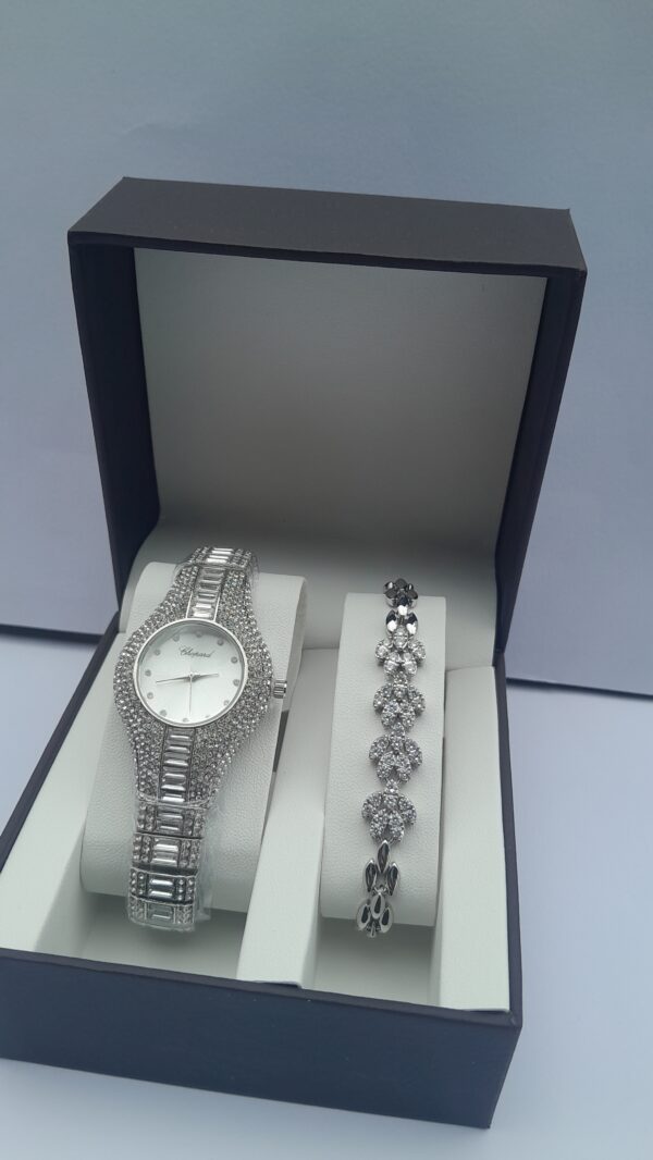 Luminous Grace Silver Ladies 2-in-1 Jewelry Set