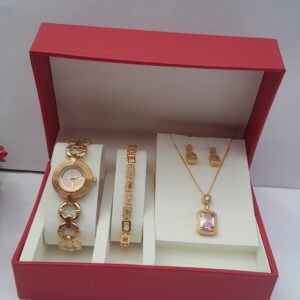 Luminous Grace Ladies Gold 3-in-1 Jewelry Set