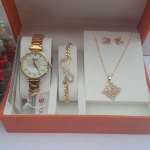 Golden Blossom Ladies 3-in-1 Jewelry Set