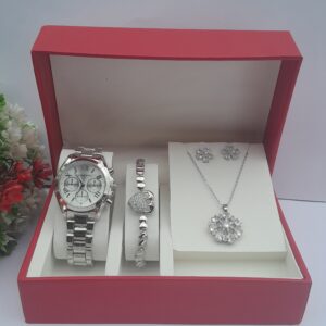 Silver Ladies Jewelry Set