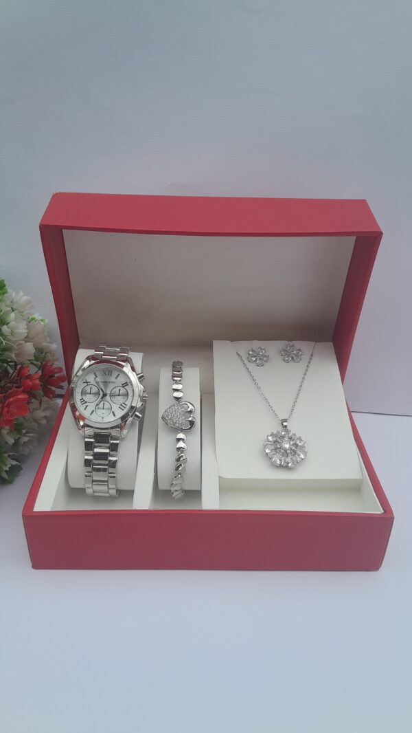 Silver Ladies Jewelry Set