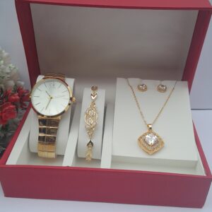 Aurora Shine Ladies Gold 3-in-1 Jewelry Set