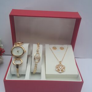 Opulent Dawn Ladies Gold 3-in-1 Jewelry Set