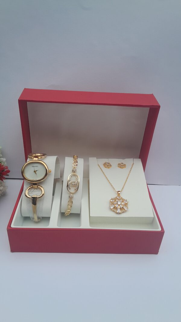 Opulent Dawn Ladies Gold 3-in-1 Jewelry Set