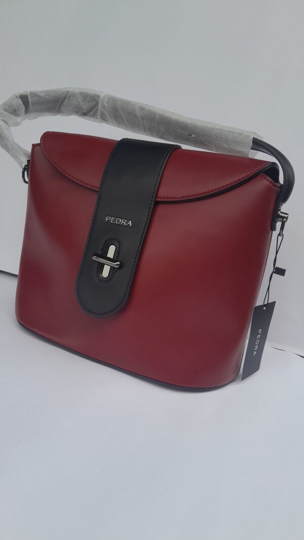 Bold Elegance Red & Black Ladies Handbag