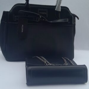 Classic Elegance Ladies Black Handbag Set