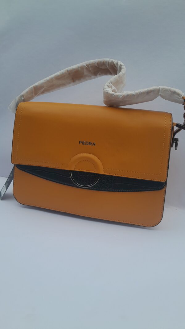 Yellow Green Leather Handbag