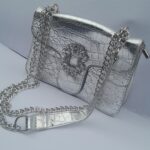 Fashionable Silver Ladies Handbag