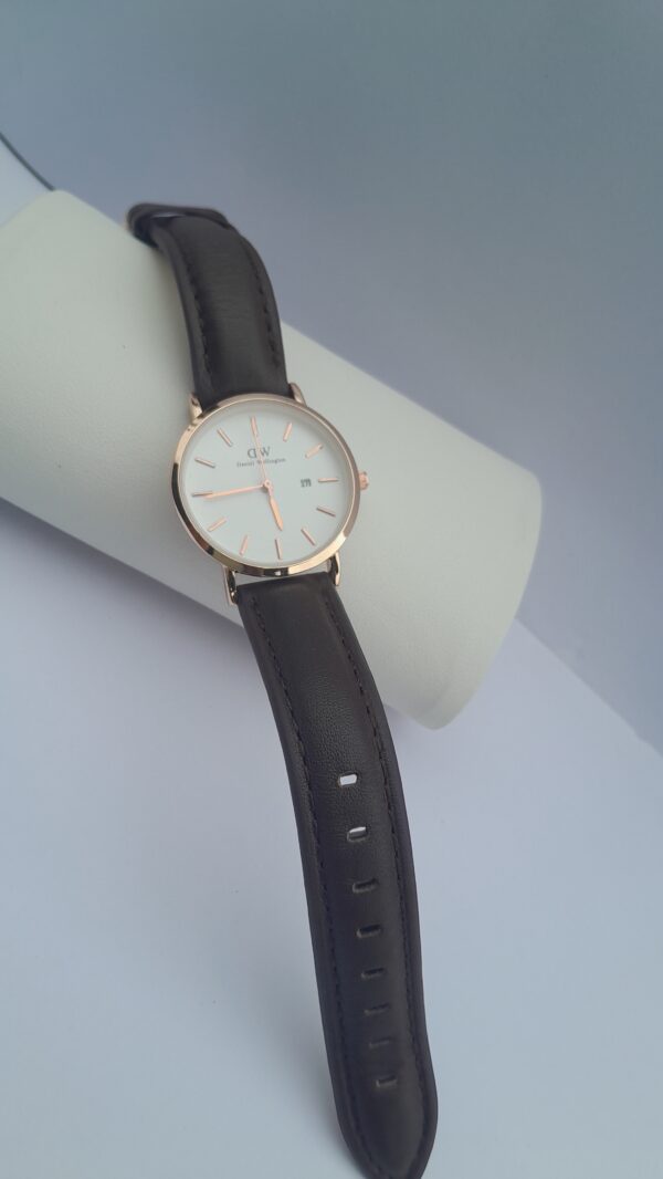 Black Ladies Leather Watch