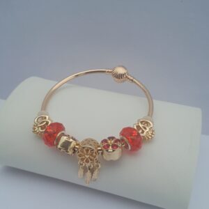 Ladies Gold Bangle with Beads