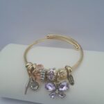 Aurora Gold Beaded Bangle