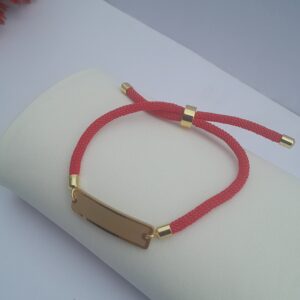Unisex fashion bracelet red gold metal