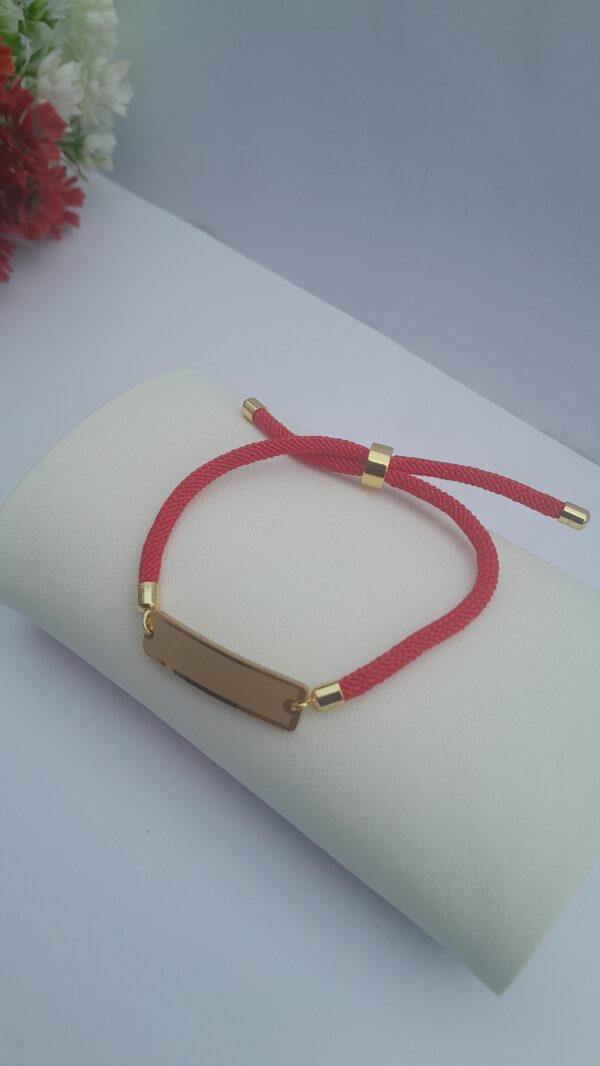 Unisex fashion bracelet red gold metal