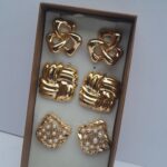 3-in-1 Gold Earrings for Ladies