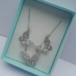 Ladies Silver Necklace with Earrings