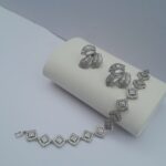 Ladies Silver Bracelet with Earrings