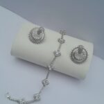 Ladies Silver Bracelet with Earrings
