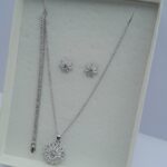 3-in-1 Silver Necklace Set for Ladies