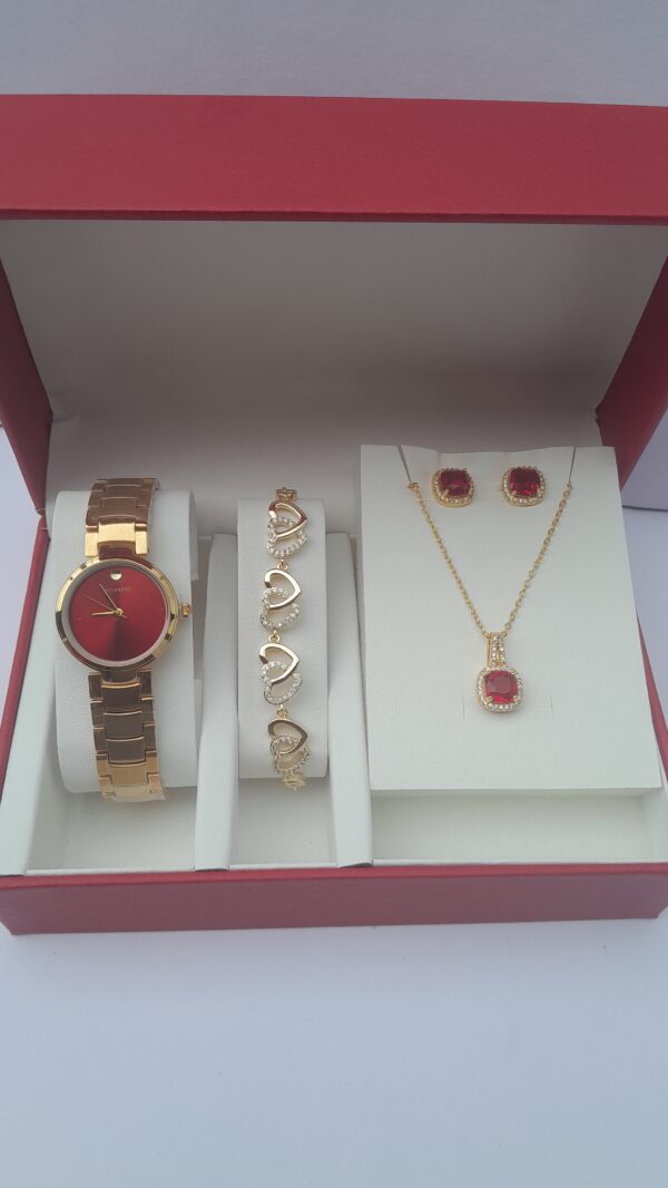 Aurielle Grace Ladies Gold 3-in-1 Jewelry Set