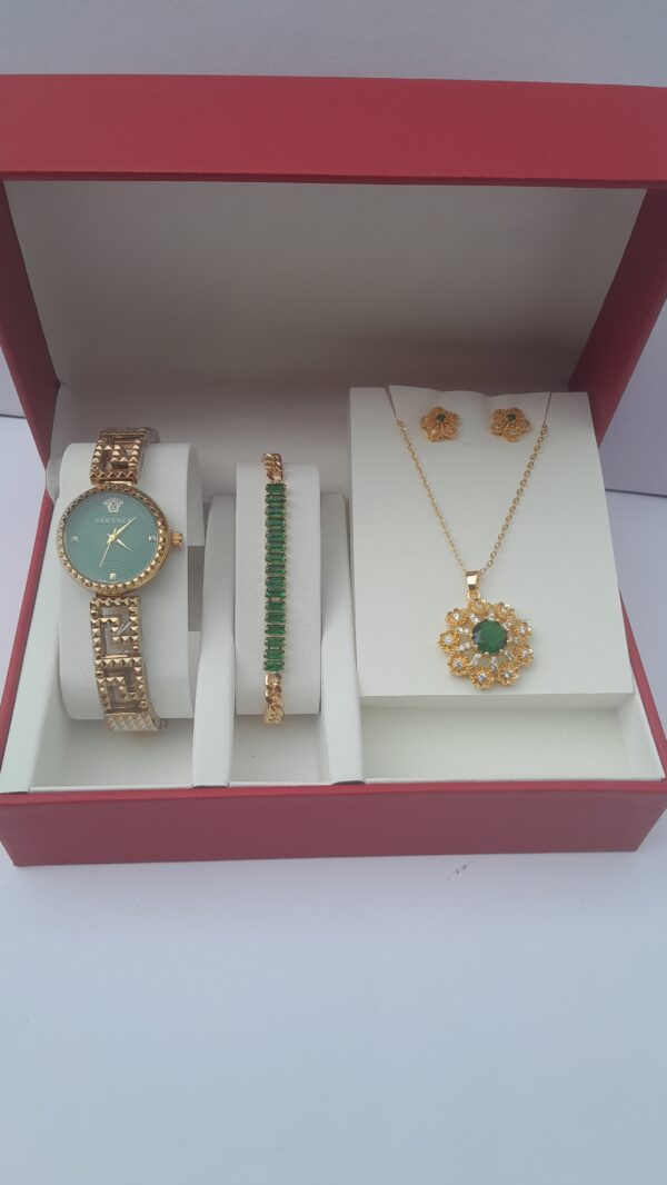 Gold 3 in 1 Ladies Set Green