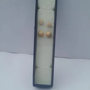 2-in-1 gold earrings
