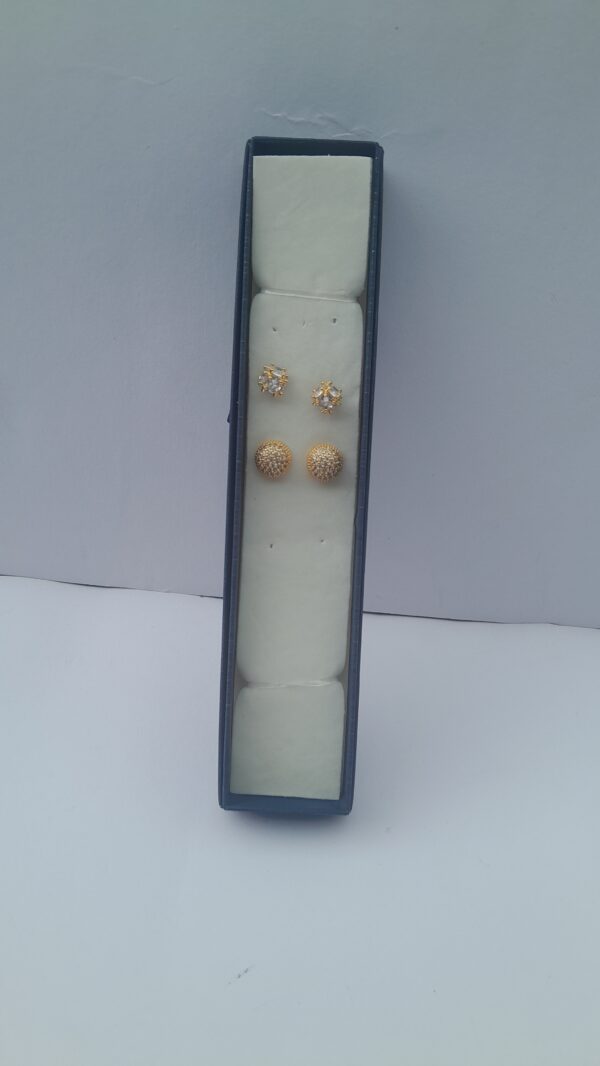 2-in-1 gold earrings