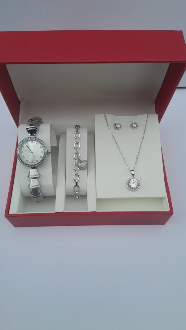 Luna Belle Ladies Silver 3-in-1 Jewelry Set