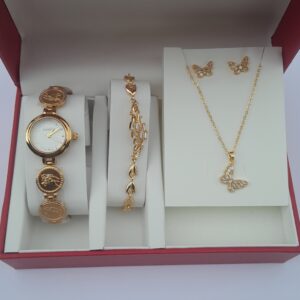 Modern Gold Jewelry Set Ladies