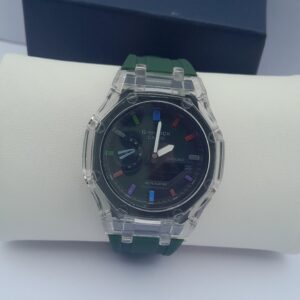 green digital analog men’s watch