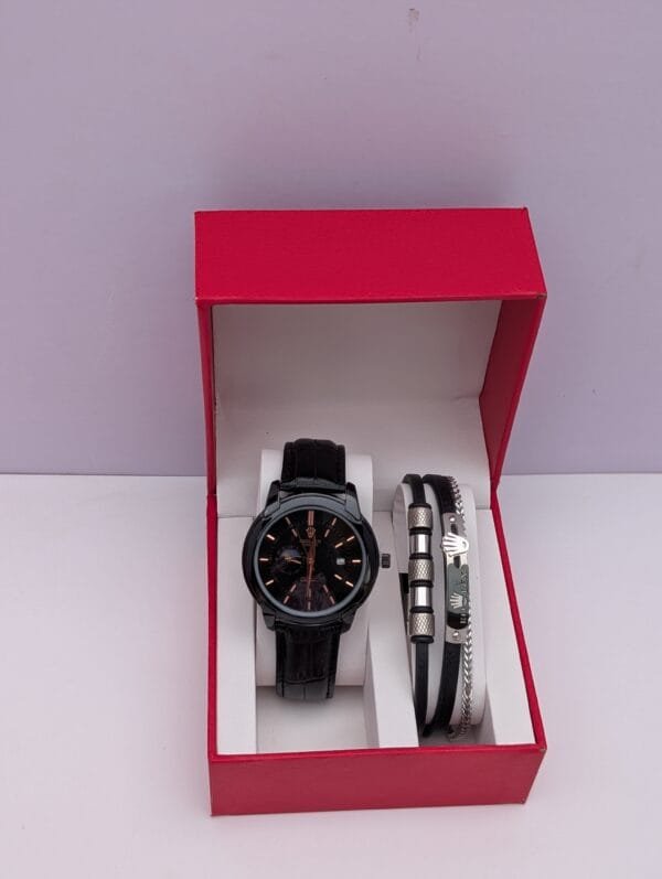 Black Digital Watch for Men with Matching Bracelet – Stylish, Durable & Multi-Functional