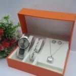 Black Silver Ladies Jewelry Set 3-in-1 Elegant Collection