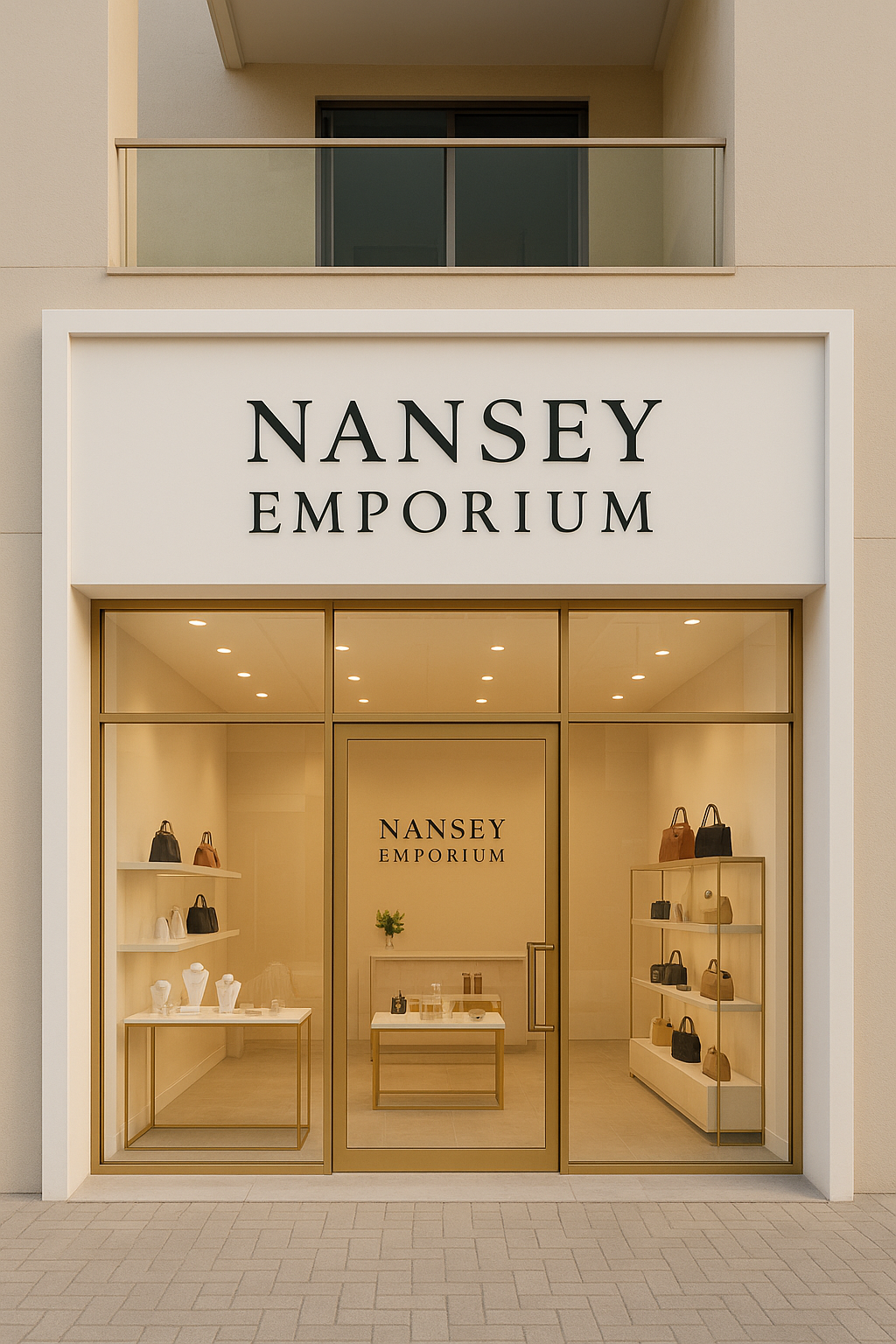 Luxury jewelry collection display at Nansey Emporium Ghana featuring gold necklaces, diamond rings, and premium accessories