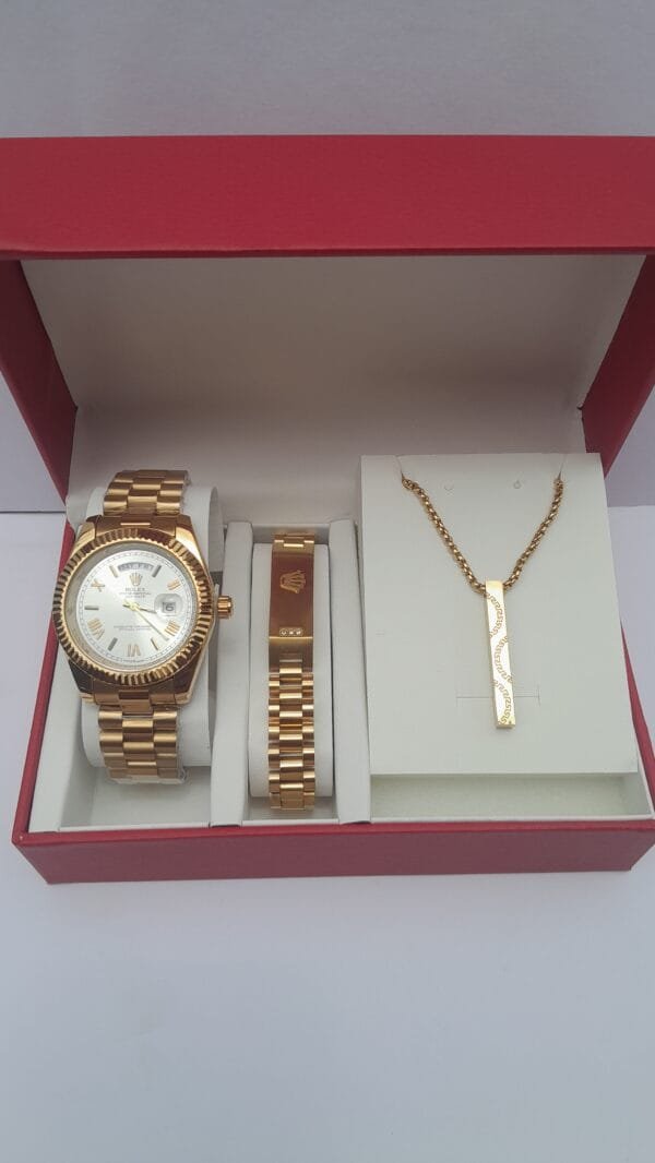 Regal Gold Men’s 3-in-1 Jewelry Set