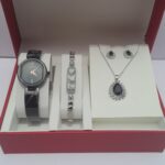 Black Silver Ladies Jewelry Set