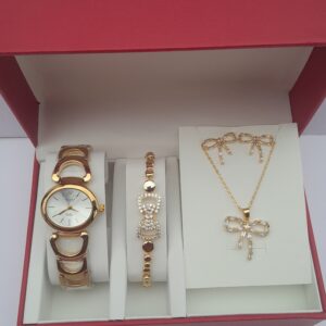 3-in-1 Ladies Gold Jewelry Set Classic