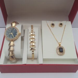 3-in-1 Ladies Gold Jewelry Set