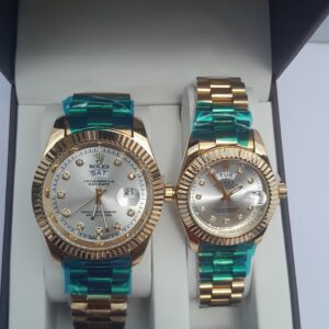 Couple Set Watch Gold Color