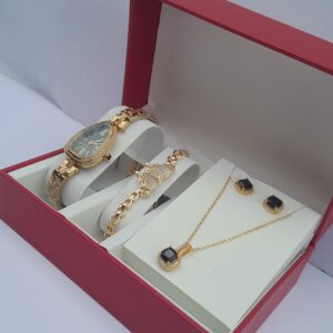 Golden Noir Elegance Ladies 3-in-1 Jewelry Set