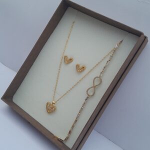 Elegant Golden Harmony 3-in-1 Jewelry Set