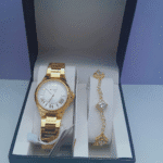 Radiant Elegance Gold Ladies 2-in-1 Jewelry Set