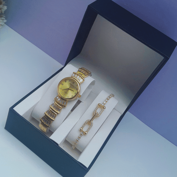 Golden Radiance Ladies 2-in-1 Jewelry Set