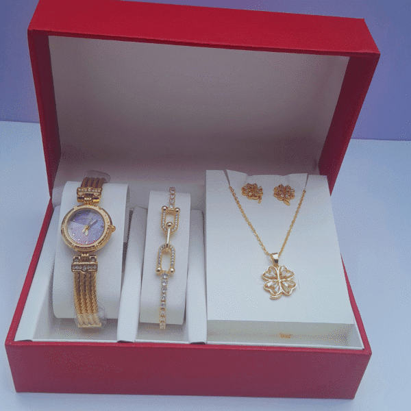 3-in-1 Ladies Gold Jewelry Set Classic