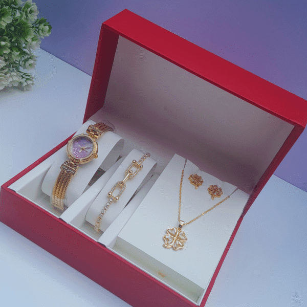 3-in-1 Ladies Gold Jewelry Set Classic