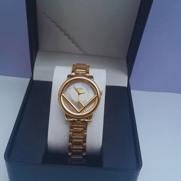 Luxe Glow Gold Ladies Digital Watch