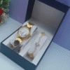 Radiant Elegance Gold Ladies 2-in-1 Jewelry Set