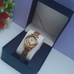 Luxe Glow Gold Ladies Digital Watch